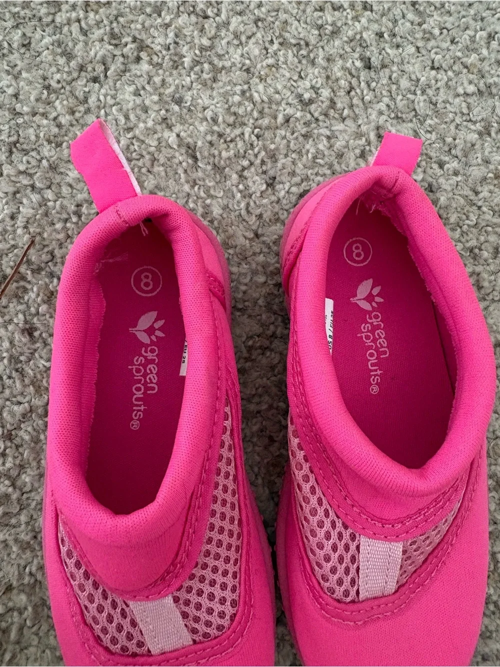 Green Sprouts Unisex Baby/Toddler Pink Mesh Slip-On Water Shoes US 8 EU 25